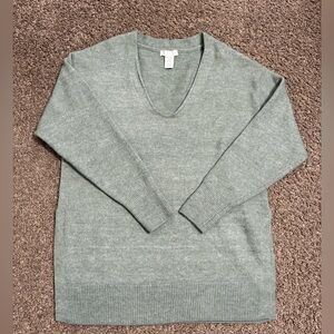 H&M Women's Green V-Neck Sweater